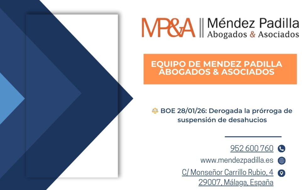 ⚖️ BOE 28/01/26: Derogada la prórroga de suspensión de desahucios